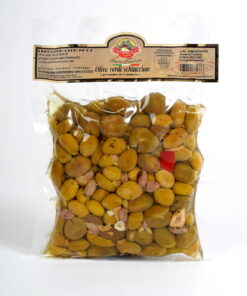 Olive Verdi Schiacciate a mano ( con nocciolo)